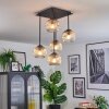 Ripoll Plafondlamp, Kogellampje Amber, Duidelijk, 5-lichts