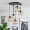 Ripoll Plafondlamp, Kogellampje Amber, Duidelijk, 5-lichts