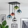 Gastor Plafondlamp, Kogellampje Blauw, Chroom, Groen, Duidelijk, Koperkleurig, Rookkleurig, 5-lichts