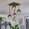 Gastor Plafondlamp, Kogellampje Blauw, Chroom, Groen, Duidelijk, Koperkleurig, Rookkleurig, 5-lichts