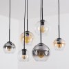 Koyoto Hanglamp, Kogellampje, Hanglamp Amber, Duidelijk, Rookkleurig, 6-lichts