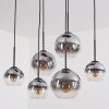Koyoto Hanglamp, Kogellampje, Hanglamp Duidelijk, Rookkleurig, 6-lichts