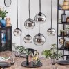Koyoto Hanglamp, Kogellampje, Hanglamp Duidelijk, Rookkleurig, 6-lichts