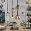Koyoto Hanglamp, Kogellampje, Hanglamp Amber, Duidelijk, Rookkleurig, 6-lichts