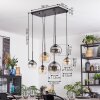 Koyoto Hanglamp, Kogellampje, Hanglamp Amber, Duidelijk, Rookkleurig, 6-lichts
