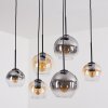 Koyoto Hanglamp, Kogellampje, Hanglamp Amber, Duidelijk, Rookkleurig, 6-lichts