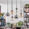 Koyoto Hanglamp, Kogellampje, Hanglamp Amber, Duidelijk, Rookkleurig, 6-lichts