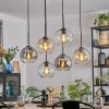 Koyoto Hanglamp, Kogellampje, Hanglamp Amber, Duidelijk, Rookkleurig, 6-lichts
