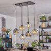 Koyoto Hanglamp, Kogellampje, Hanglamp Amber, Duidelijk, Rookkleurig, 6-lichts