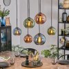 Koyoto Hanglamp, Kogellampje, Hanglamp Blauw, Groen, Koperkleurig, 6-lichts