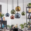 Koyoto Hanglamp, Kogellampje, Hanglamp Blauw, Goud, Groen, Koperkleurig, 6-lichts