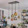 Koyoto Hanglamp, Kogellampje, Hanglamp Blauw, Goud, Groen, Koperkleurig, 6-lichts