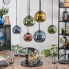 Koyoto Hanglamp, Kogellampje, Hanglamp Blauw, Goud, Groen, Koperkleurig, 6-lichts