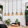 Koyoto Hanglamp, Kogellampje, Hanglamp Natuurlijke kleuren, Zwart, 5-lichts