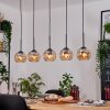 Koyoto Hanglamp, Kogellampje, Hanglamp Natuurlijke kleuren, Zwart, 5-lichts