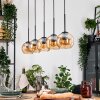 Koyoto Hanglamp, Kogellampje, Hanglamp Natuurlijke kleuren, Zwart, 5-lichts