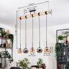 Koyoto Hanglamp, Kogellampje, Hanglamp Natuurlijke kleuren, Zwart, 5-lichts