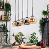 Koyoto Hanglamp, Kogellampje, Hanglamp Natuurlijke kleuren, Zwart, 5-lichts