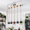 Koyoto Hanglamp, Kogellampje, Hanglamp Natuurlijke kleuren, Zwart, 5-lichts