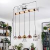 Koyoto Hanglamp, Kogellampje, Hanglamp Natuurlijke kleuren, Zwart, 5-lichts
