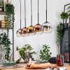 Koyoto Hanglamp, Kogellampje, Hanglamp Natuurlijke kleuren, Zwart, 5-lichts