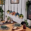 Koyoto Hanglamp, Kogellampje, Hanglamp Natuurlijke kleuren, Zwart, 5-lichts