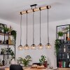 Koyoto Hanglamp, Kogellampje, Hanglamp Natuurlijke kleuren, Zwart, 5-lichts