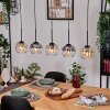 Koyoto Hanglamp, Kogellampje, Hanglamp Natuurlijke kleuren, Zwart, 5-lichts
