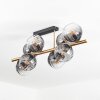Koyoto Plafondlamp, Kogellampje Goud, Zwart, 8-lichts