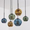 Ripoll Hanglamp, Kogellampje, Hanglamp Blauw, Goud, Groen, 6-lichts