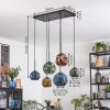 Ripoll Hanglamp, Kogellampje, Hanglamp Blauw, Goud, Groen, Koperkleurig, 6-lichts