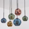 Ripoll Hanglamp, Kogellampje, Hanglamp Blauw, Goud, Groen, Koperkleurig, 6-lichts