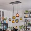 Ripoll Hanglamp, Kogellampje, Hanglamp Blauw, Goud, Groen, Koperkleurig, 6-lichts