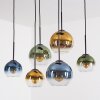 Koyoto Hanglamp, Kogellampje, Hanglamp Blauw, Goud, Groen, Duidelijk, 6-lichts