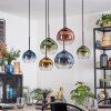 Koyoto Hanglamp, Kogellampje, Hanglamp Blauw, Goud, Groen, Duidelijk, Koperkleurig, 6-lichts
