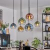 Koyoto Hanglamp, Kogellampje, Hanglamp Blauw, Goud, Groen, Duidelijk, Koperkleurig, 6-lichts
