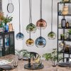 Koyoto Hanglamp, Kogellampje, Hanglamp Blauw, Goud, Groen, Duidelijk, Koperkleurig, 6-lichts