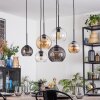 Koyoto Hanglamp, Kogellampje, Hanglamp Amber, Duidelijk, Rookkleurig, 6-lichts
