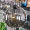 Koyoto Hanglamp, Kogellampje, Hanglamp Amber, Duidelijk, Rookkleurig, 6-lichts