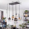 Koyoto Hanglamp, Kogellampje, Hanglamp Amber, Duidelijk, Rookkleurig, 6-lichts