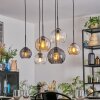 Koyoto Hanglamp, Kogellampje, Hanglamp Amber, Duidelijk, Rookkleurig, 6-lichts