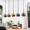 Koyoto Hanglamp, Kogellampje, Hanglamp Natuurlijke kleuren, Zwart, 5-lichts