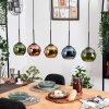 Koyoto Hanglamp, Kogellampje, Hanglamp Natuurlijke kleuren, Zwart, 5-lichts