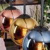Koyoto Hanglamp, Kogellampje, Hanglamp Natuurlijke kleuren, Zwart, 5-lichts