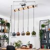 Koyoto Hanglamp, Kogellampje, Hanglamp Natuurlijke kleuren, Zwart, 5-lichts