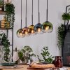 Koyoto Hanglamp, Kogellampje, Hanglamp Natuurlijke kleuren, Zwart, 5-lichts