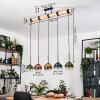 Koyoto Hanglamp, Kogellampje, Hanglamp Natuurlijke kleuren, Zwart, 5-lichts