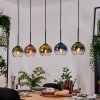 Koyoto Hanglamp, Kogellampje, Hanglamp Natuurlijke kleuren, Zwart, 5-lichts