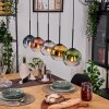Koyoto Hanglamp, Kogellampje, Hanglamp Natuurlijke kleuren, Zwart, 5-lichts