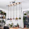 Koyoto Hanglamp, Kogellampje, Hanglamp Natuurlijke kleuren, Zwart, 5-lichts
